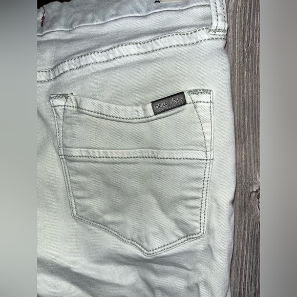 Dear John size 4 light gray/green wash ankle length crop skinny pants - Picture 5 of 6